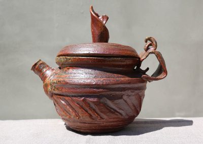 Teapot Kazegama Ash-Fired Porcelain